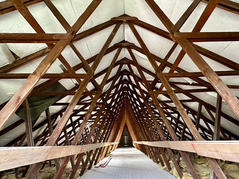 Verschiedene Brettbinderkonstruktionen